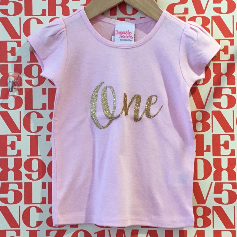 Sparkle Sisters Birthday Tee (One), NEW WITH TAGS